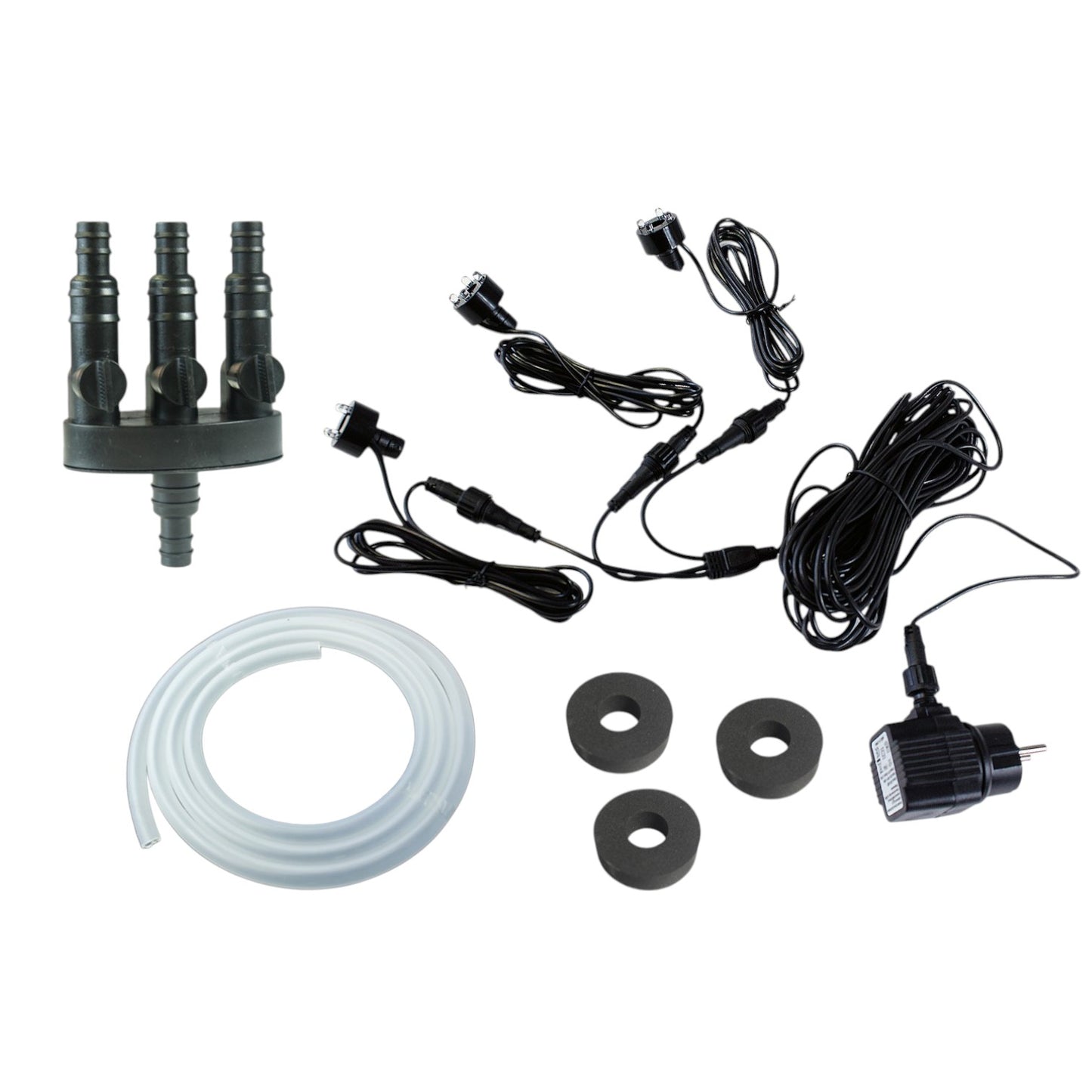 3er Springbrunnenbeleuchtung Komplett Set