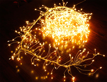 LED Cluster Lichterkette 480 LED 3m Draht Lichterkette warmweiß – arnusa