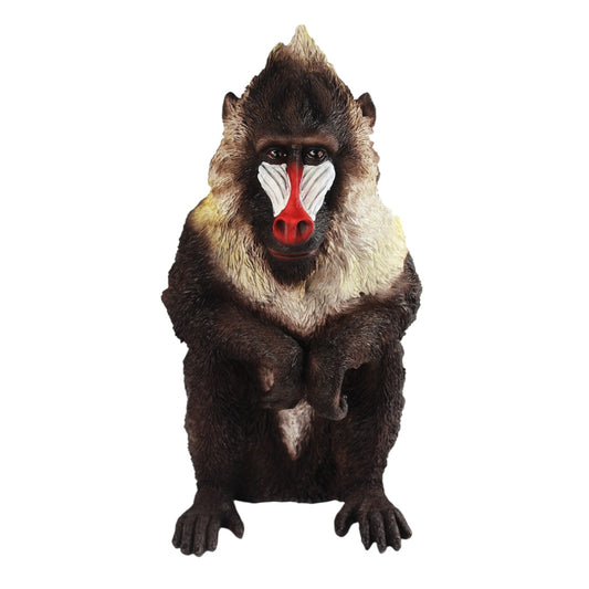 Gartenfigur Mandrill Dekofigur 43 cm Affe Tierfigur wie echt