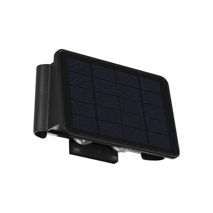 Solarleuchte moderner Wandstrahler 5 helle LED Wandlampe kabellos UP Down Außenleuchte 1300 mAh warmweiß Außenlampe Solarlampe