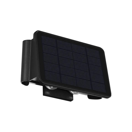 Solarleuchte moderner Wandstrahler 5 helle LED Wandlampe kabellos UP Down Außenleuchte 1300 mAh warmweiß Außenlampe Solarlampe