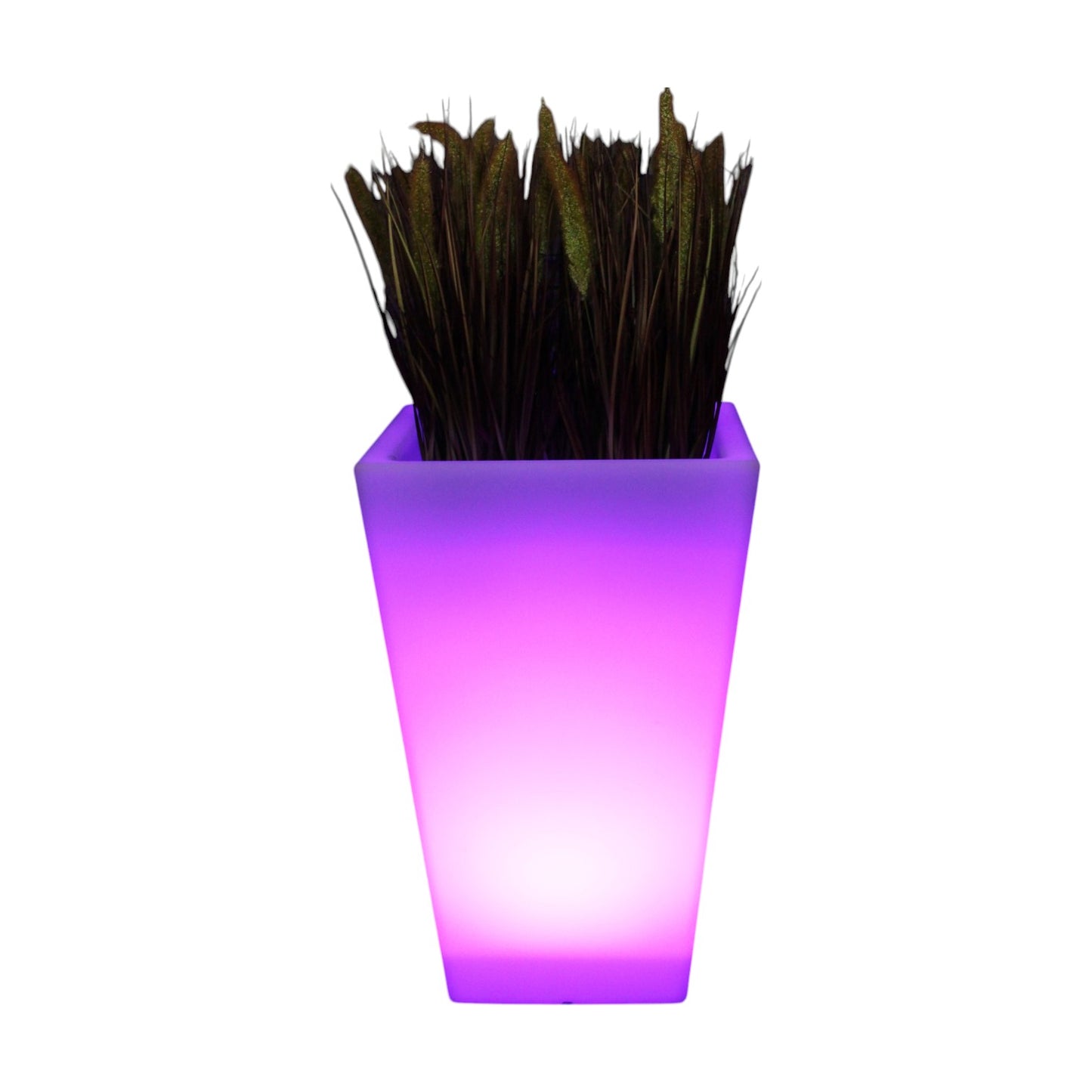Großer LED Blumenkübel 69,5 x 45 cm beleuchtet RGB mit Fernbedienung Pflanzkübel modern Blumentopf Akku und Netzkabel Indoor § Outdoor