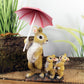 Dekofigur Hasen Familie mit Regenschirm Tierfigur Gartenfigur 19x26 cm