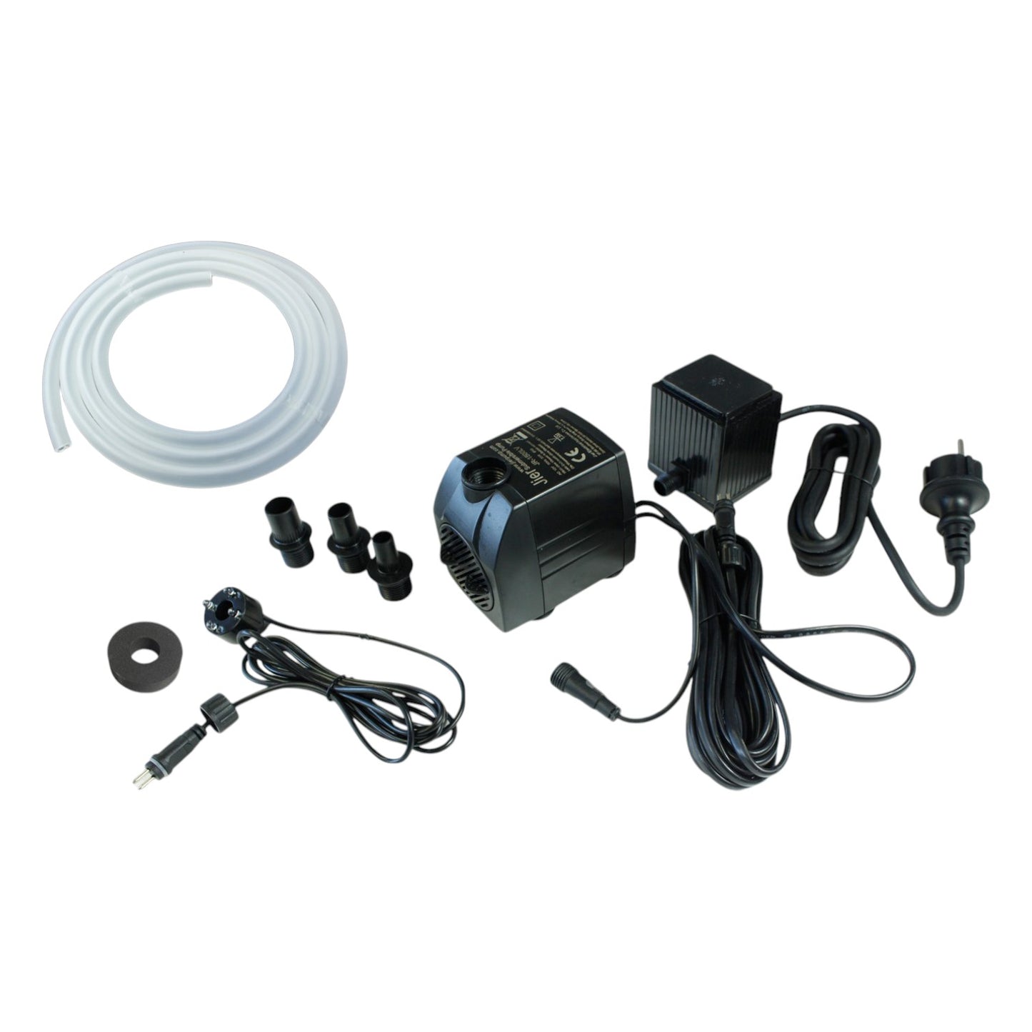 Springbrunnenpumpe mit 1x LED Spot Komplett Set Bachlaufpumpe Teichpumpe Brunnen