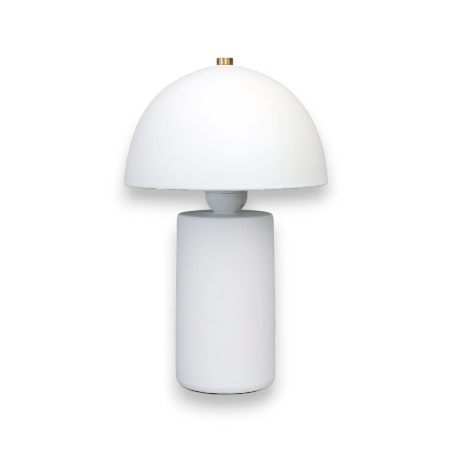 Tischlampe Pilz Keramik Weiß 17x28 cm Nachttischlampe moderne Tischleuche E27