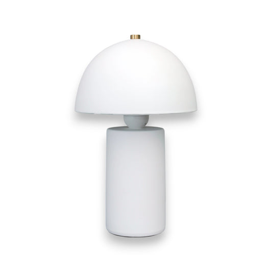 Tischlampe Pilz Keramik Weiß 17x28 cm Nachttischlampe moderne Tischleuche E27