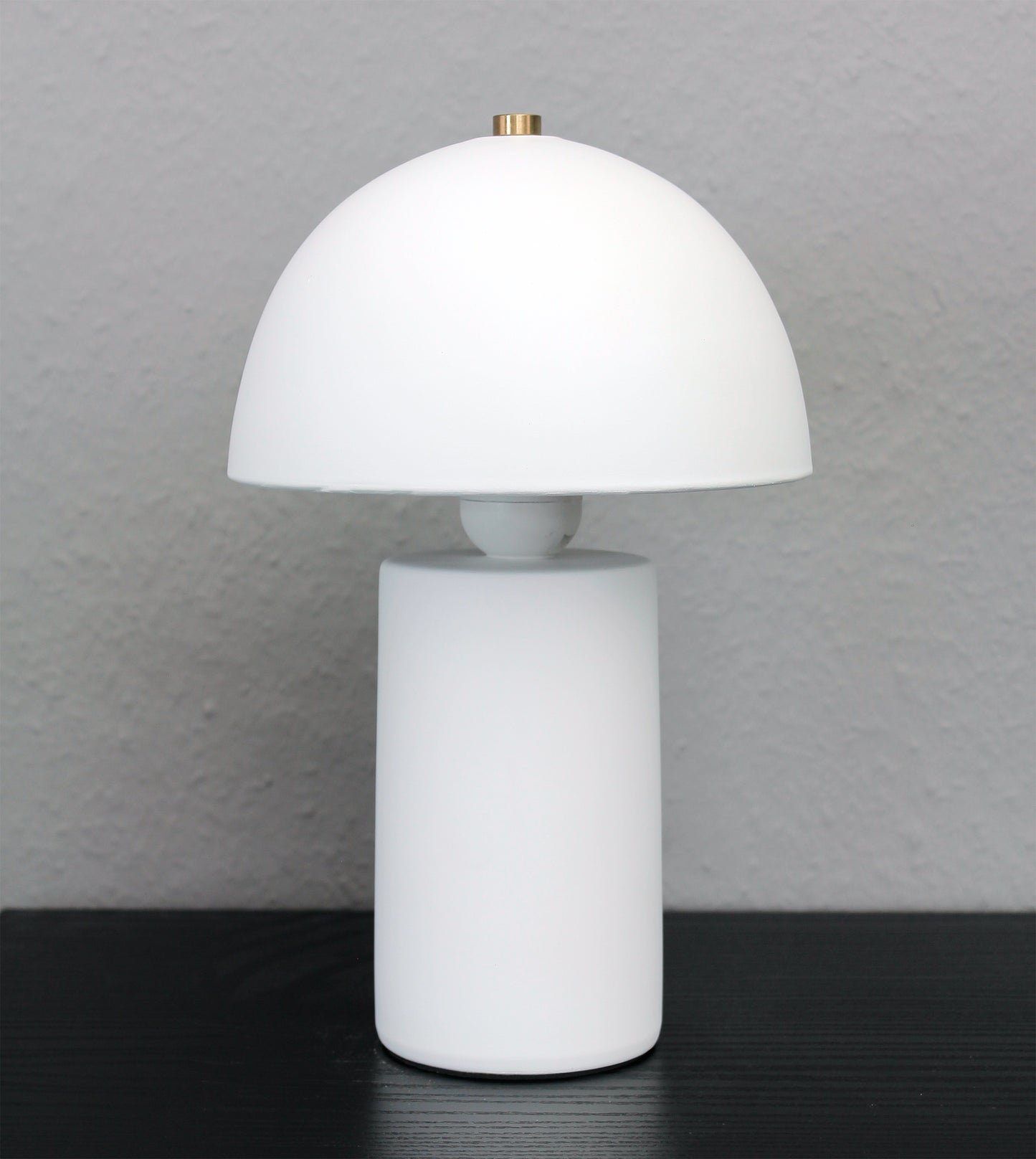 Tischlampe Pilz Keramik Weiß 17x28 cm Nachttischlampe moderne Tischleuche E27