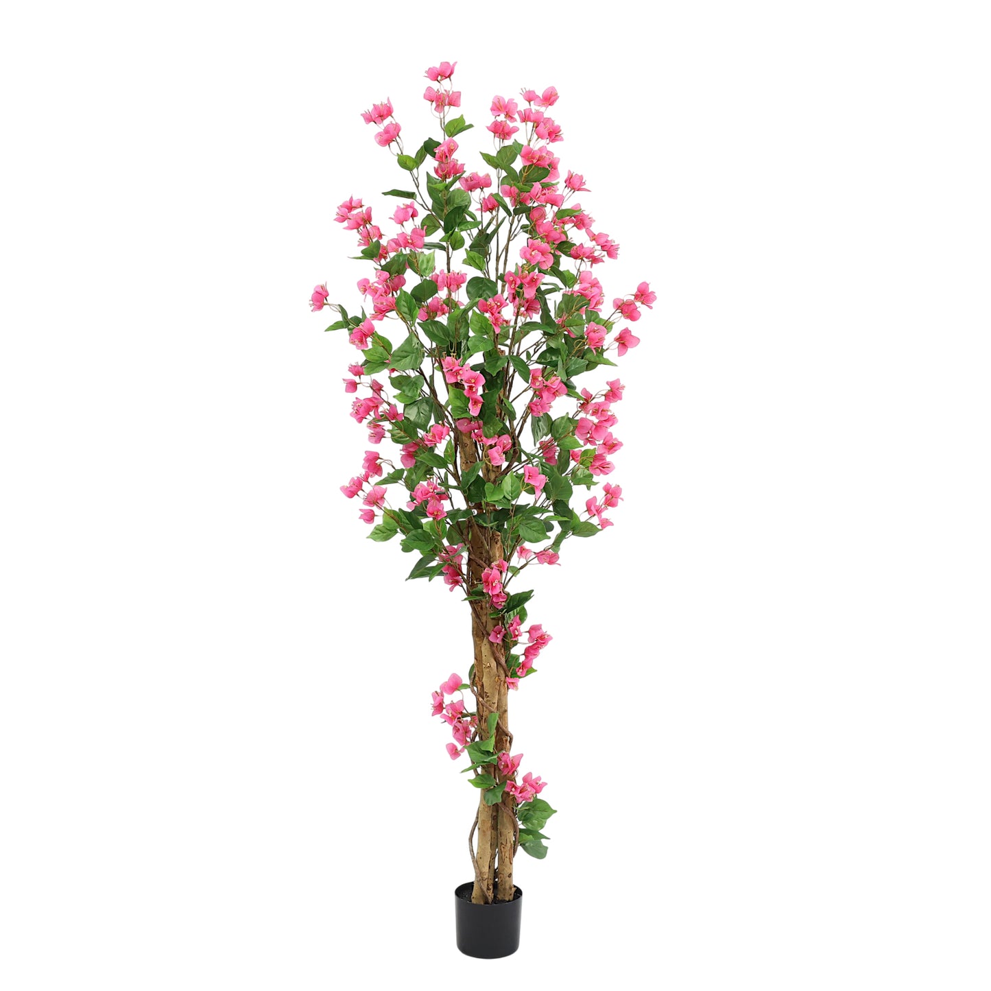 Künstliche Bougainvillea 180 cm Kunstpflanze mit Blüten Kunstbaum Dekoration im Topf