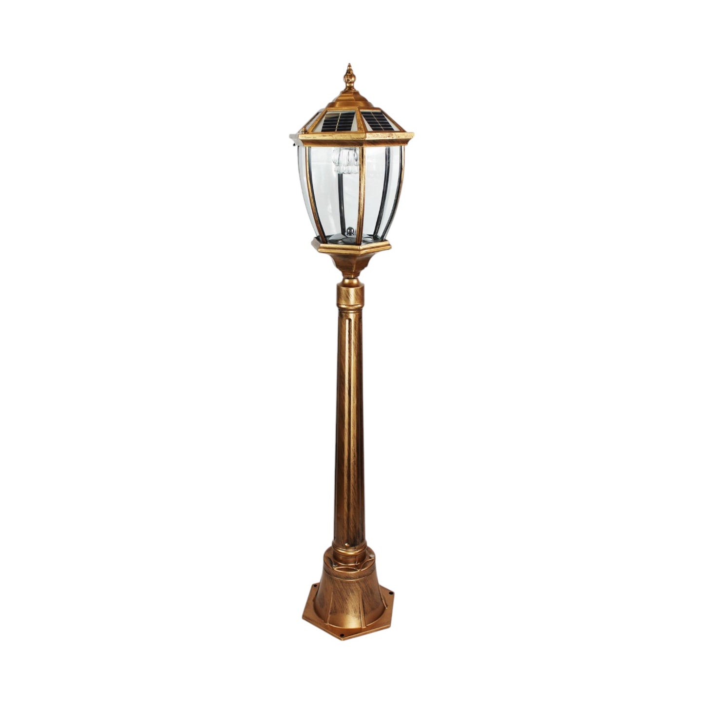 Gartenlaterne Solarbetrieben klassisch 115 cm Solarlampe Außenleuchte Sockelleuchte kabellos Duo Color warmweiß und kaltweiß