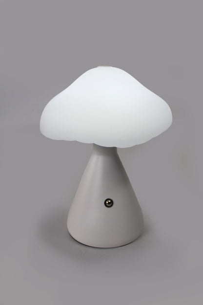LED Akku Tischlampe kabellos Pilz Lampe 21 cm Tischleuchte Nachtlicht Touch Dimmbar PL601