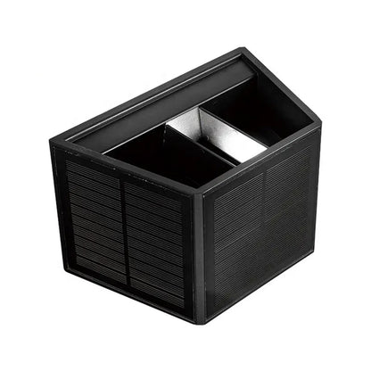 Solarleuchte modern Wandstrahler helle Wandlampe kabellos UP Down Außenleuchte 1300 mAh warmweiß Außenlampe Solarlampe