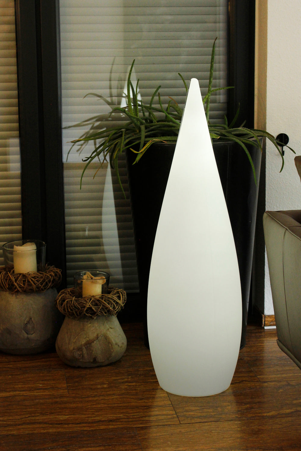 Stehlampe Arnusa Oasis Lights Kegelleuchte Design Lampe mit Fernbedienung und Akku-Funktion LED (Kegelleuchte (36x120cm))