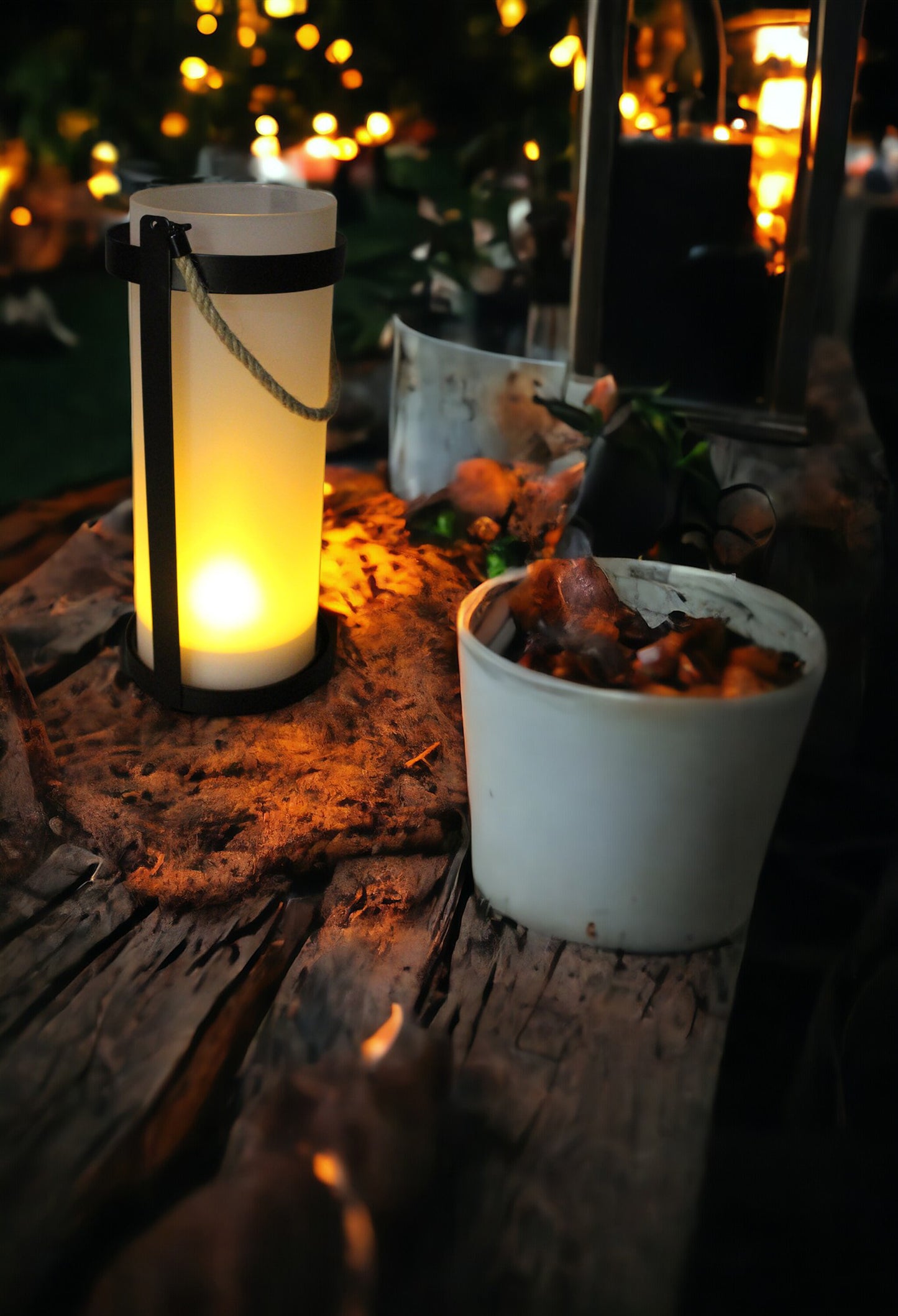 Solar LED Windlicht mit Glas und Kerzen-Effekt