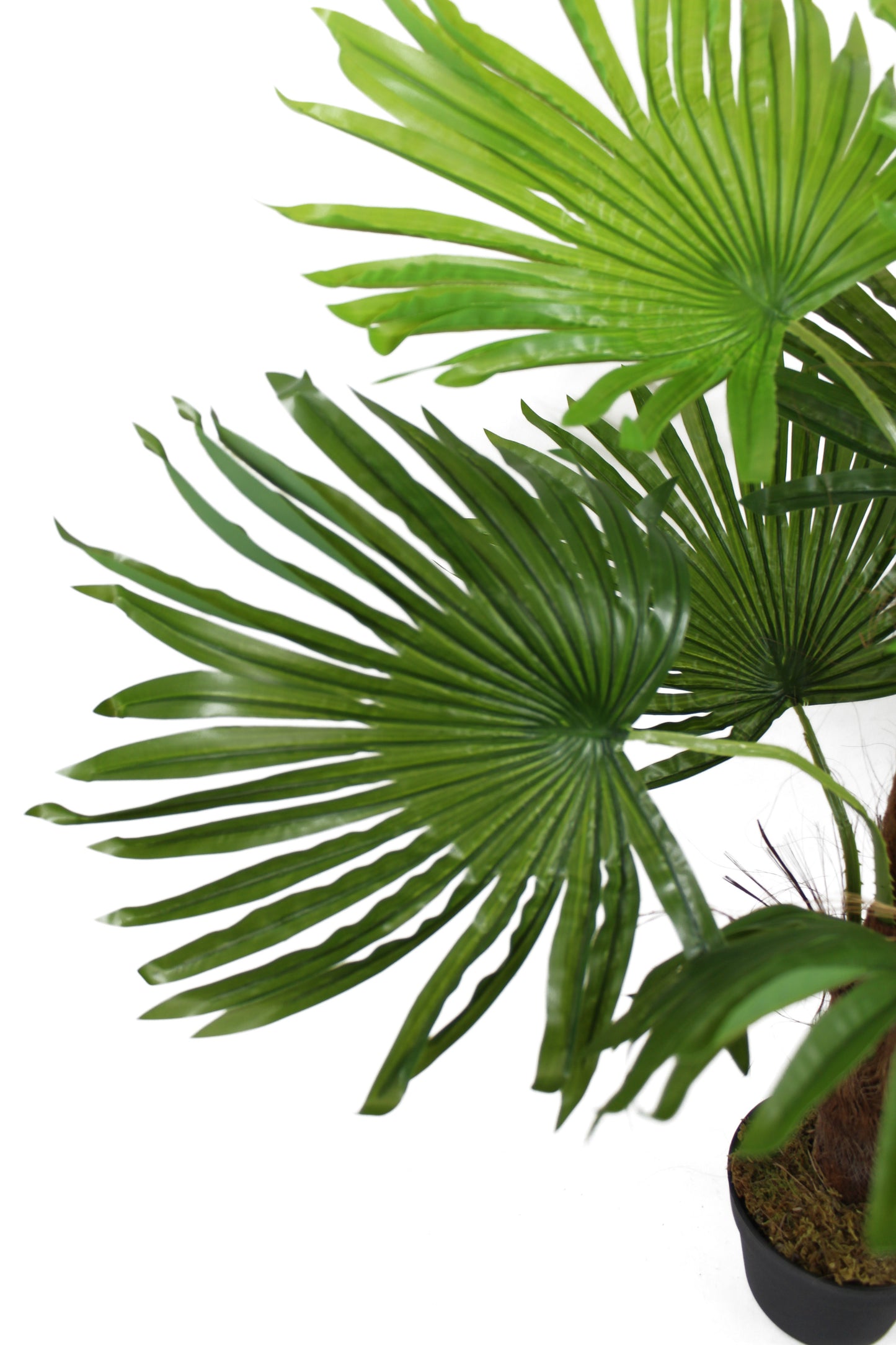 Künstliche Fächerpalme 90 cm mit 9 Palmenwedel Kunstpalme Kunstpflanze Künstliche Palme im Topf