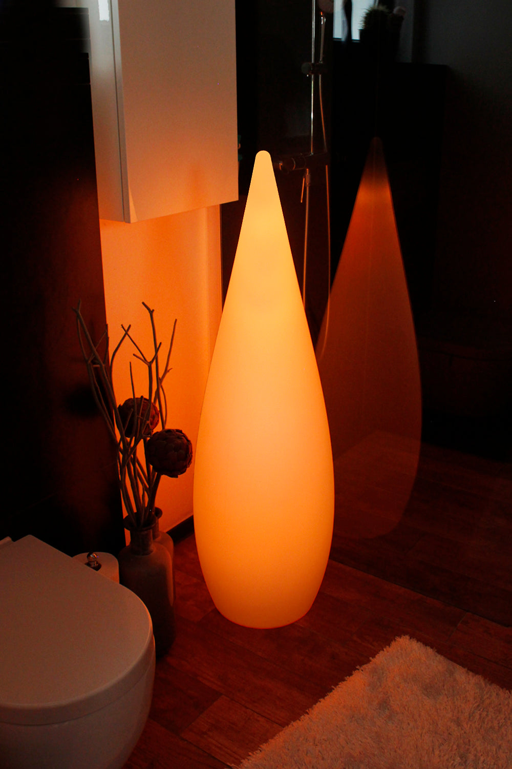 Stehlampe Arnusa Oasis Lights Kegelleuchte Design Lampe mit Fernbedienung und Akku-Funktion LED (Kegelleuchte (36x120cm))