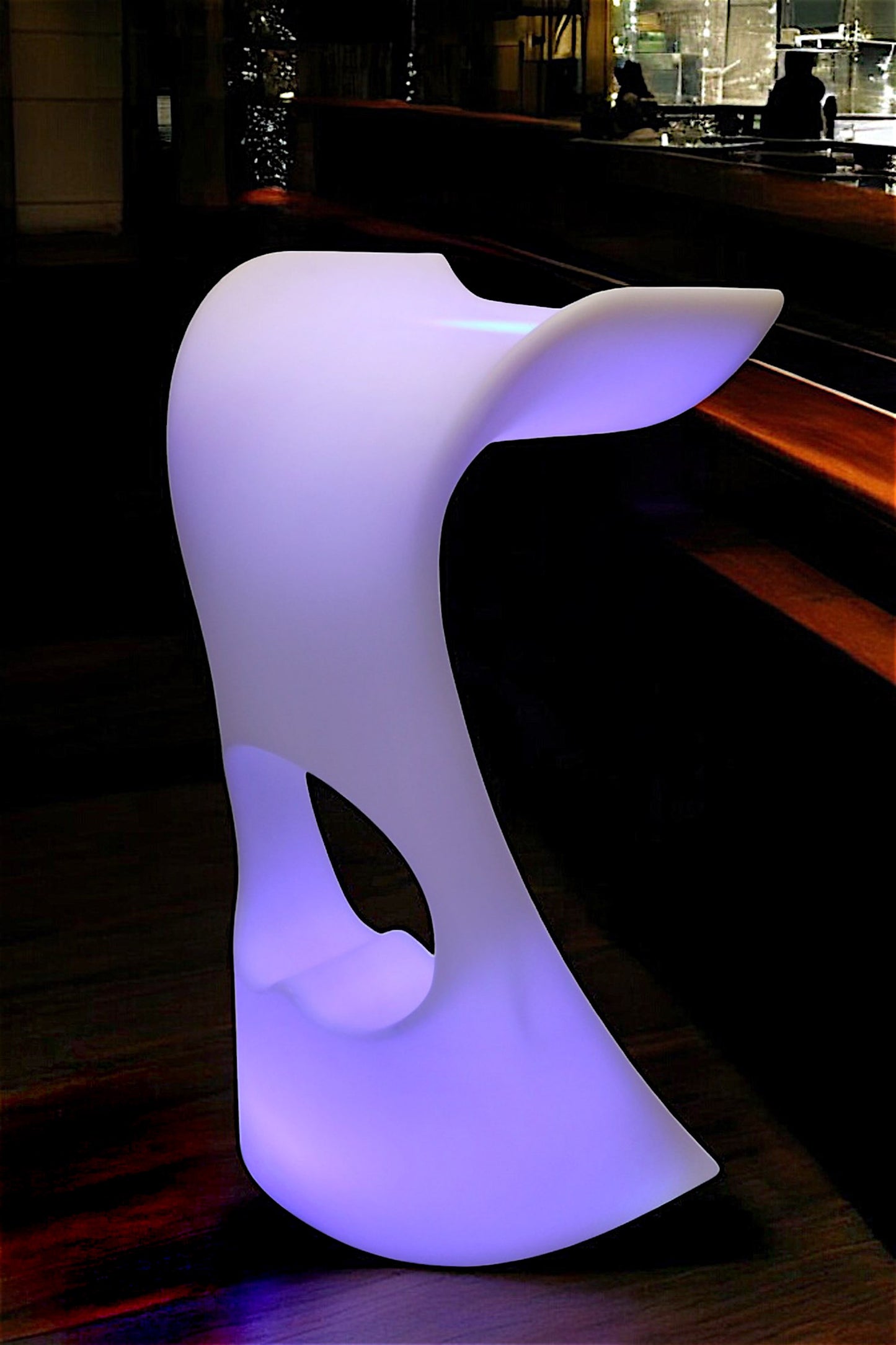 Moderner Barhocker mit LED Beleuchtung Akku kabellos Farbwechsel Barstuhl Bar Möbel 78cm