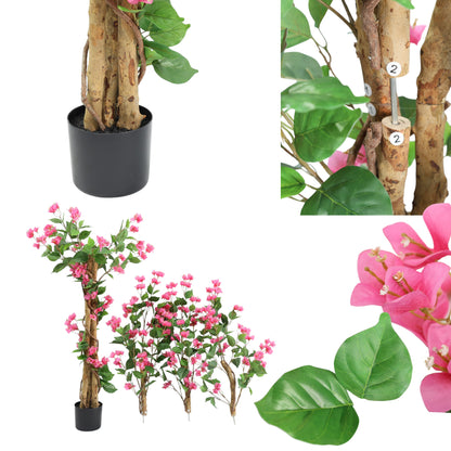 Künstliche Bougainvillea 180 cm Kunstpflanze mit Blüten Kunstbaum Dekoration im Topf