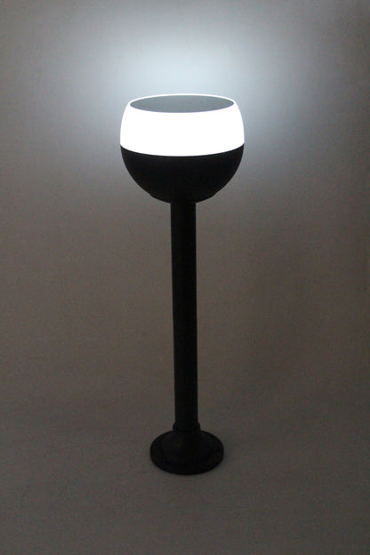 Moderne Solar Gartenlampe 60 cm Solarleuchte Kaltweiß Warmweiß Pollerleuchte Wegeleuchte