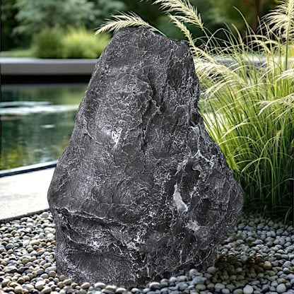 Künstlicher Gartenfelsen Findling Deko für Garten & Teich Gartenstein Steinskulptur aus Polyresin