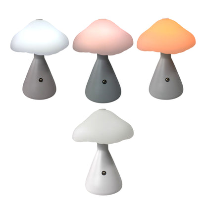 LED Akku Tischlampe kabellos Pilz Lampe 21 cm Tischleuchte Nachtlicht Touch Dimmbar PL601
