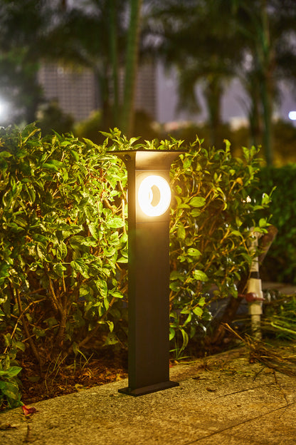 Moderne Solar Gartenlampe 64,5 cm Aluminium helle Solarlampe Außenleuchte Sockelleuchte Duo Color warmweiß und kaltweiß einstellbar