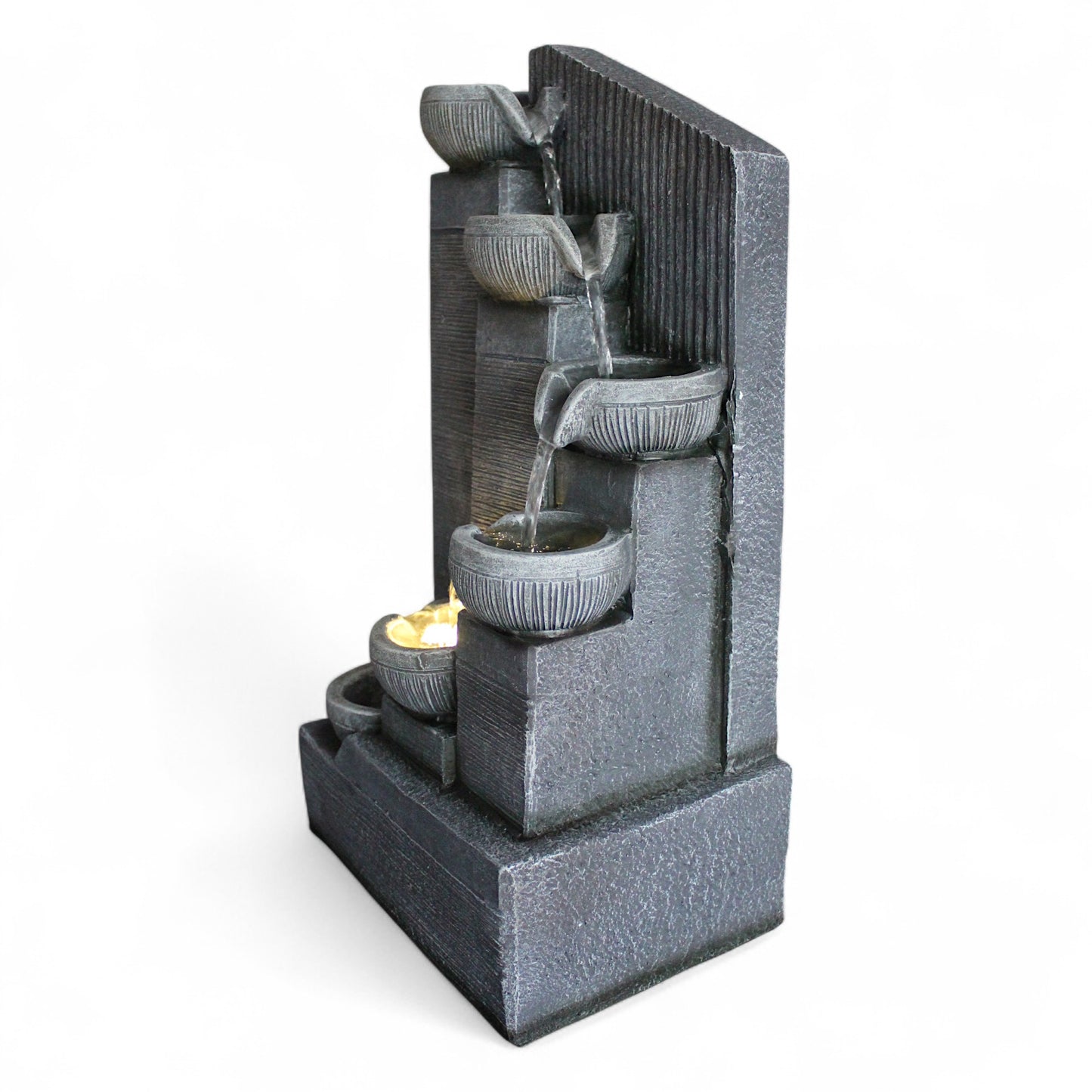 Zimmerbrunnen mit LED Beleuchtung Kaskade LR003 Gartenbrunnen 45 cm Springbrunnen Wasserspiel Deko-Brunnen