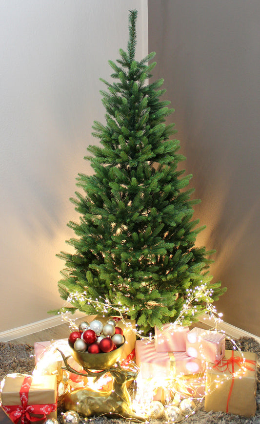 Künstlicher Weihnachtsbaum Premium voll Spritzguss mit Metallständer klappbar