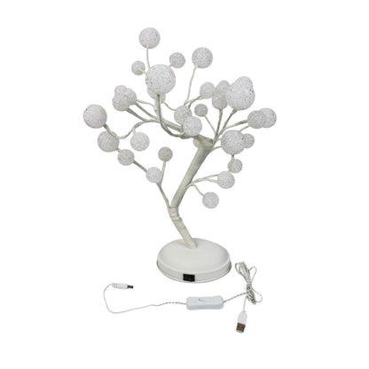 LED Leuchtbaum RGB Glitzerkugel 45 cm 32 LED Baum Dekobaum Tischleuchte