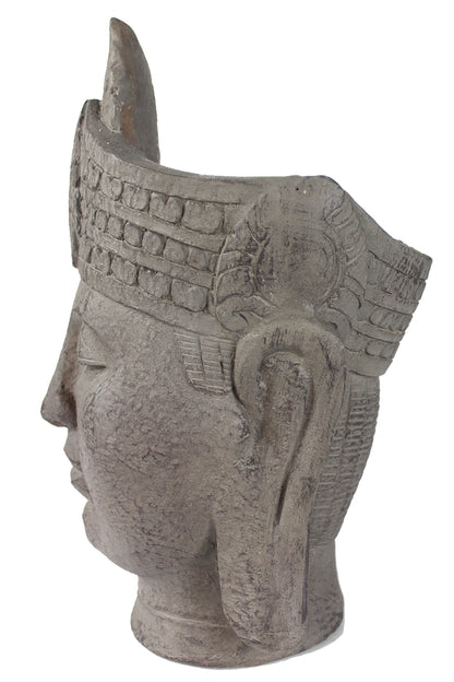 Blumentopf Buddha Kopf Pflanztopf Groß Büste Kunststein