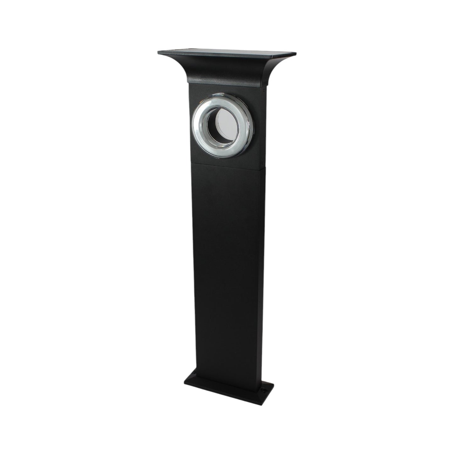 Moderne Solar Gartenlampe 64,5 cm Aluminium helle Solarlampe Außenleuchte Sockelleuchte Duo Color warmweiß und kaltweiß einstellbar