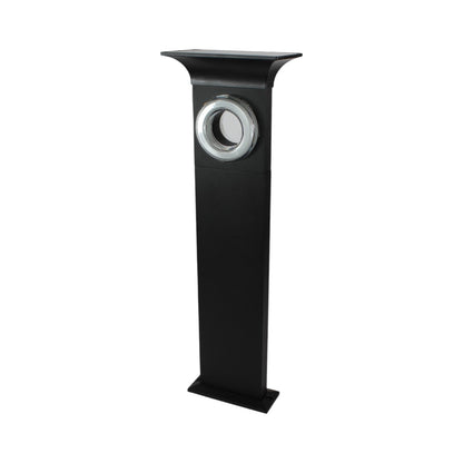 Moderne Solar Gartenlampe 64,5 cm Aluminium helle Solarlampe Außenleuchte Sockelleuchte Duo Color warmweiß und kaltweiß einstellbar