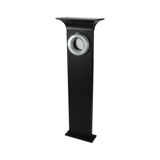 Moderne Solar Gartenlampe 64,5 cm Aluminium helle Solarlampe Außenleuchte Sockelleuchte Duo Color warmweiß und kaltweiß einstellbar