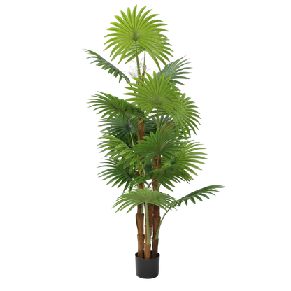 Künstlicher Palme 160 cm im Topf Fächerpalme Kunstpflanze groß Pflanze Dekoration Kunstbaum