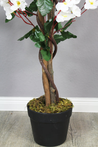 Kunstpflanze Blütenbaum 120 cm Wintersweet Weiß Künstliche Pflanze Blüten
