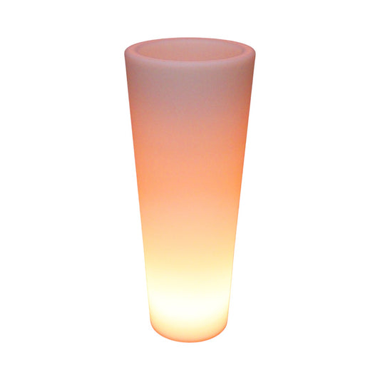 Moderner beleuchteter Blumenkübel 90x37 cm Pflanzgefäß Blumentopf LED RGB mit Akku und Netzteil