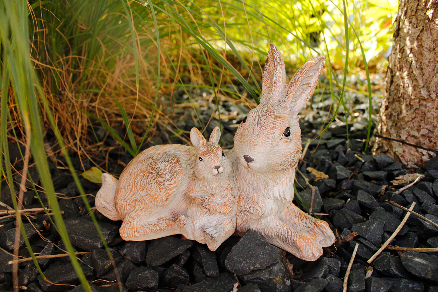 Gartenfigur Kaninchen Familie TF203 21x 15 cm Tierfigur