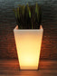 Großer LED Blumenkübel 69,5 x 45 cm beleuchtet RGB mit Fernbedienung Pflanzkübel modern Blumentopf Akku und Netzkabel Indoor § Outdoor