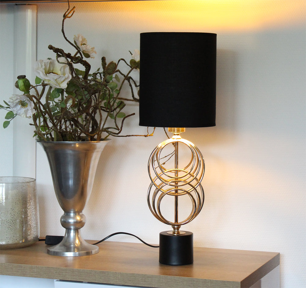 Tischlampe Kupfer farben Designlampe 60cm Tischleuchte