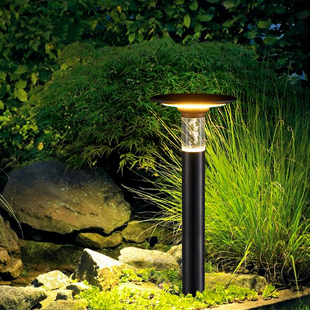 LED Solar Gartenleuchte Bubble 55cm moderne Gartenlampe Aluminium