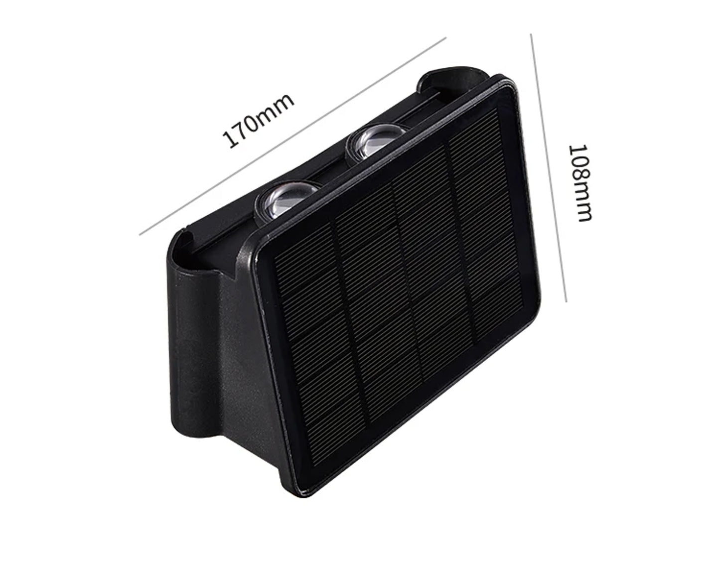 Solarleuchte moderner Wandstrahler 5 helle LED Wandlampe kabellos UP Down Außenleuchte 1300 mAh warmweiß Außenlampe Solarlampe