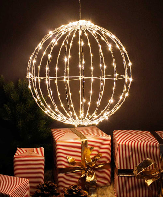 LED Leuchtkugel 30 cm faltbar Weihnachtsbeleuchtung LED Ball 200 LED