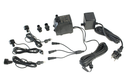 Springbrunnen Pumpe mit 3x LED Beleuchtung Wasserpumpe Tauchpumpe Teichpumpe