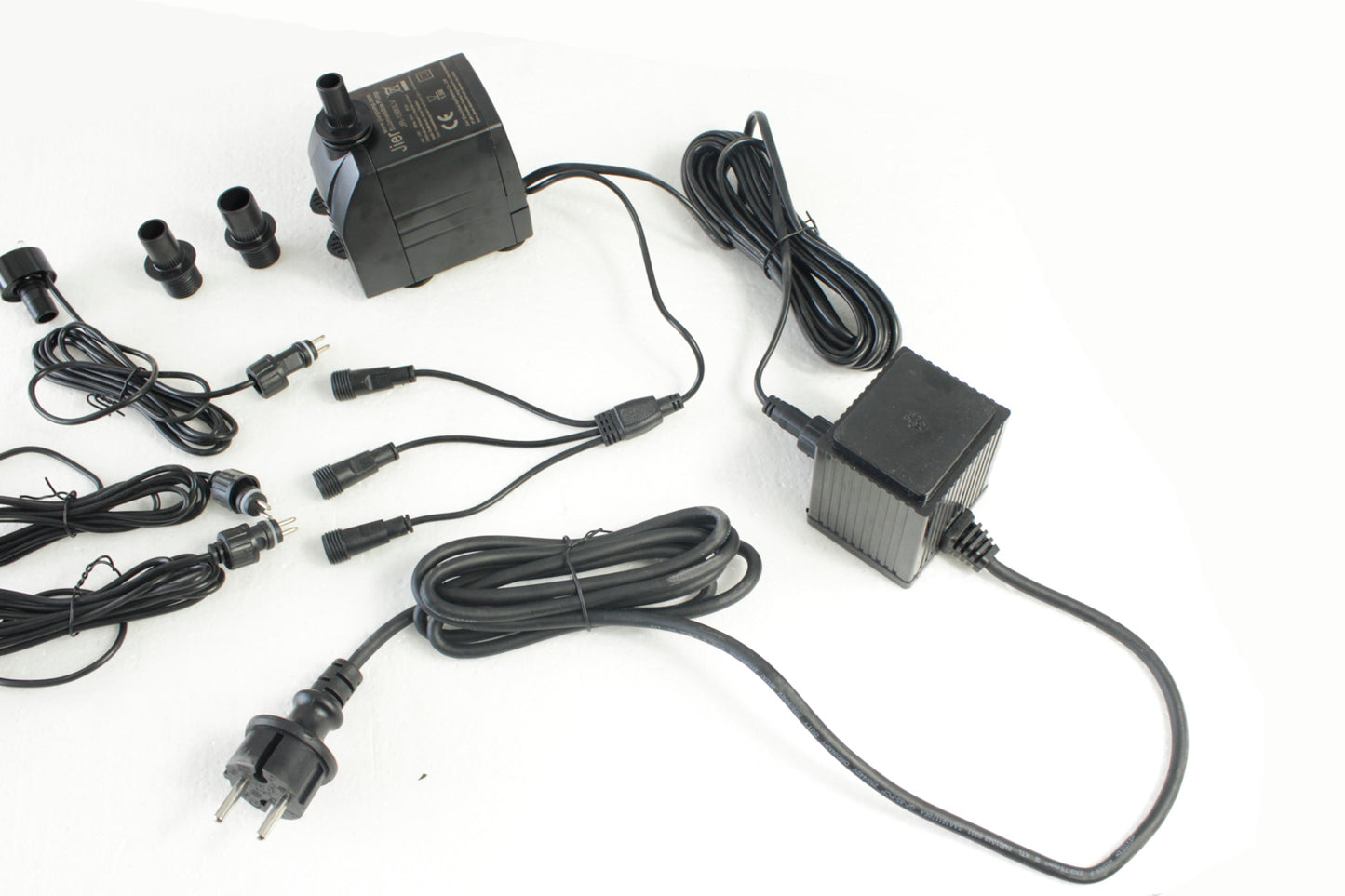 Springbrunnen Pumpe mit 3x LED Beleuchtung Wasserpumpe Tauchpumpe Teichpumpe