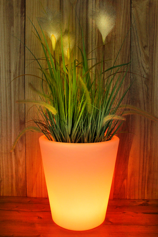 Arnusa Oasis Lights Blumentopf PL124 40 cm Kübel Topf Vase beleuchtet LED