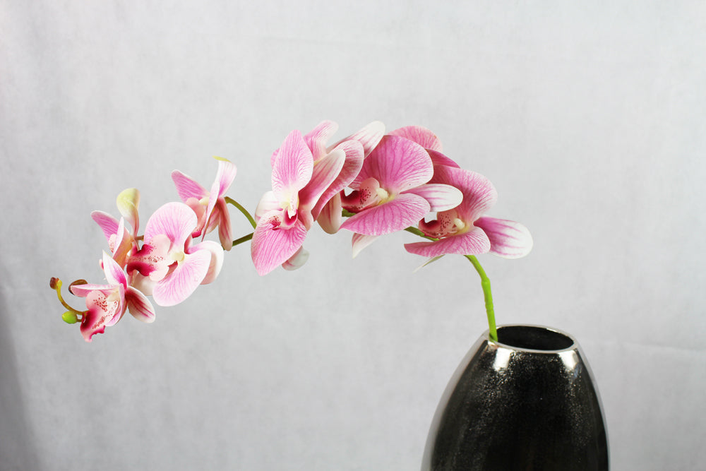 Künstliche Orchidee Rosa 3er Set Kunstpflanze Zweig