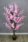 Kunstpflanze Blütenbaum 120 cm Wintersweet Pink Künstliche Pflanze Blüten