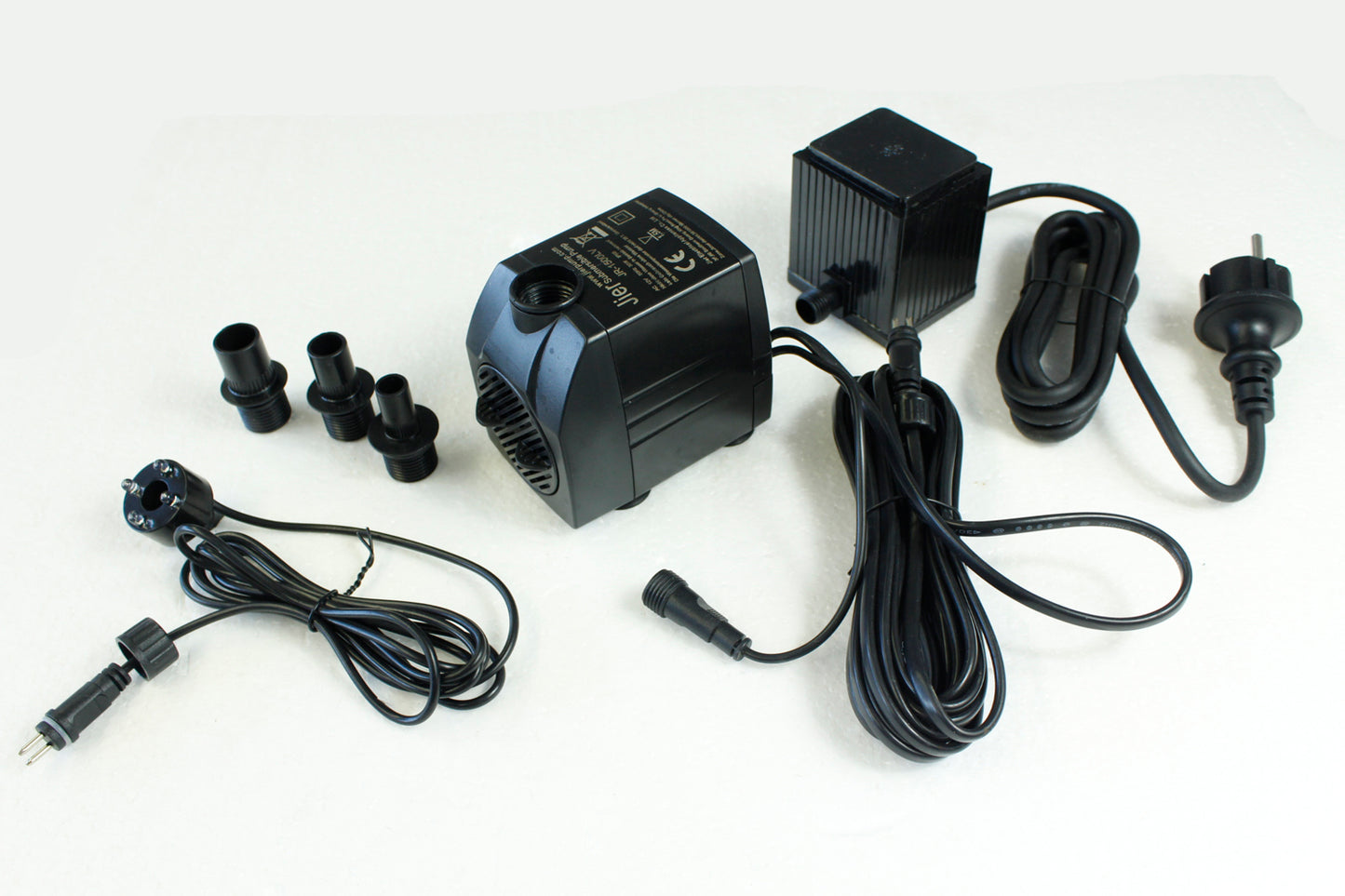 Springbrunnen Pumpe mit Beleuchtung 1 LED Spot Teichpumpe Tauchpumpe Wasserpumpe