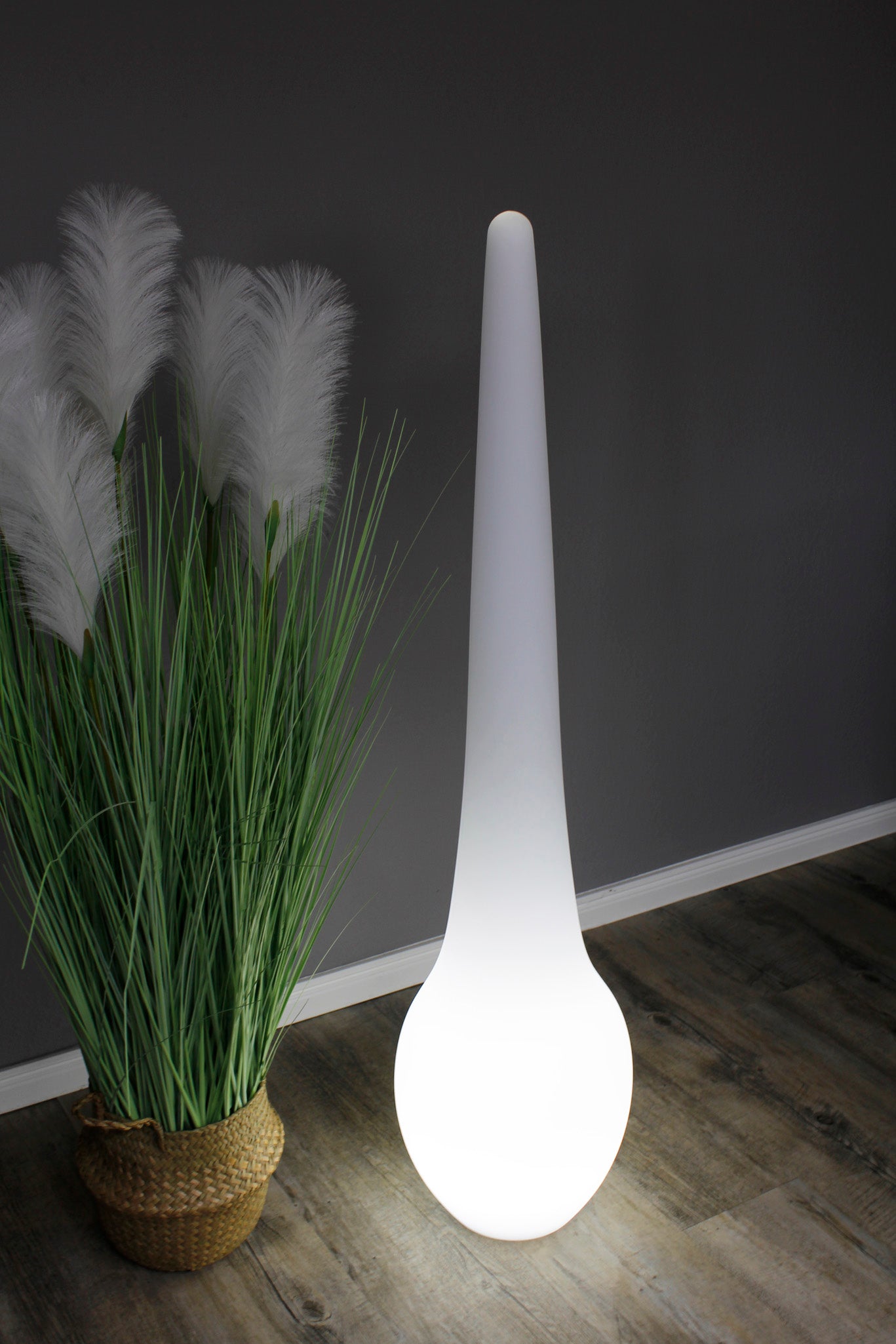 Design Stehlampe 115 x 28 cm Farbwechsel mit Akku kabellos Lampe Innen und Außen Dekoleuchte