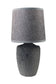 Tischlampe aus Keramik Beton-Optik Grau kleine Nachttischlampe Beistelllampe