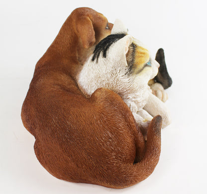 Tierfigur Hund und Katze Gartenfigur 34cm